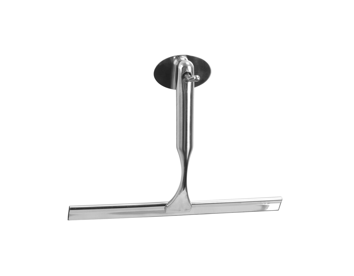 Bath scraper w/wall holder