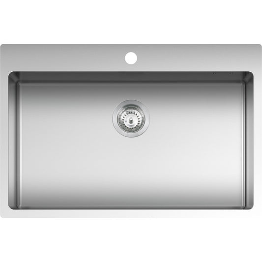 Kitchen sink square B_Smart 76x50.5 cm with radius "10"