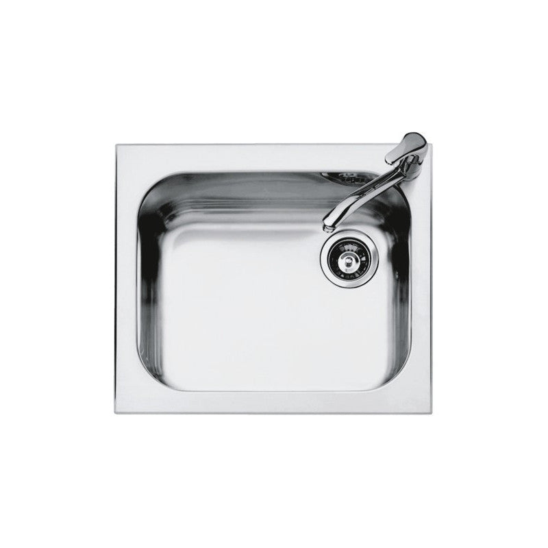 Kitchen sink square Select Plus 58.5×50 cm steel sink 1