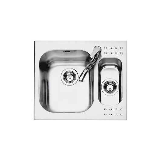 Kitchen sink square Select Plus 58.5×50 cm steel sink 2