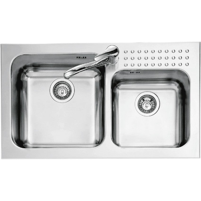 Kitchen sink square Select Plus 86×50 cm steel sink 3