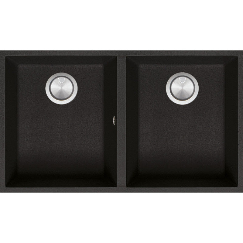 Kitchen sink square Soul 72×39.5 cm undermounted black