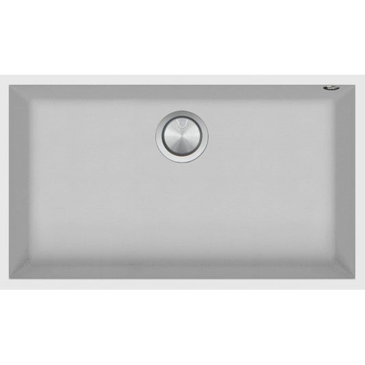Kitchen sink square Soul 72.5×40 cm undermounted white