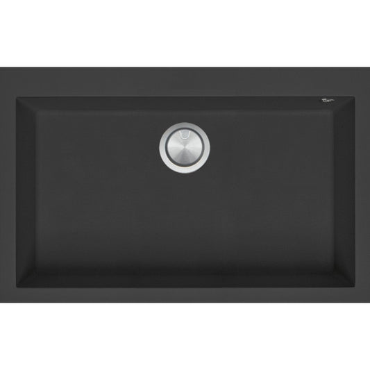 Kitchen sink square Soul 79.5×50.5 cm black