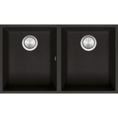 Kitchen sink square Soul 72×39.5 cm undermounted black